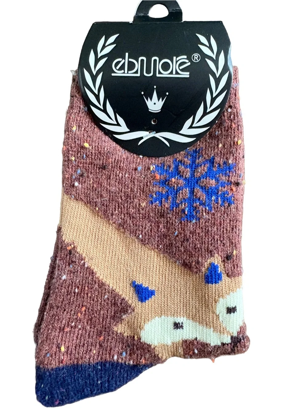 Women’s Brown Fox Pattern Cozy Socks 6-10